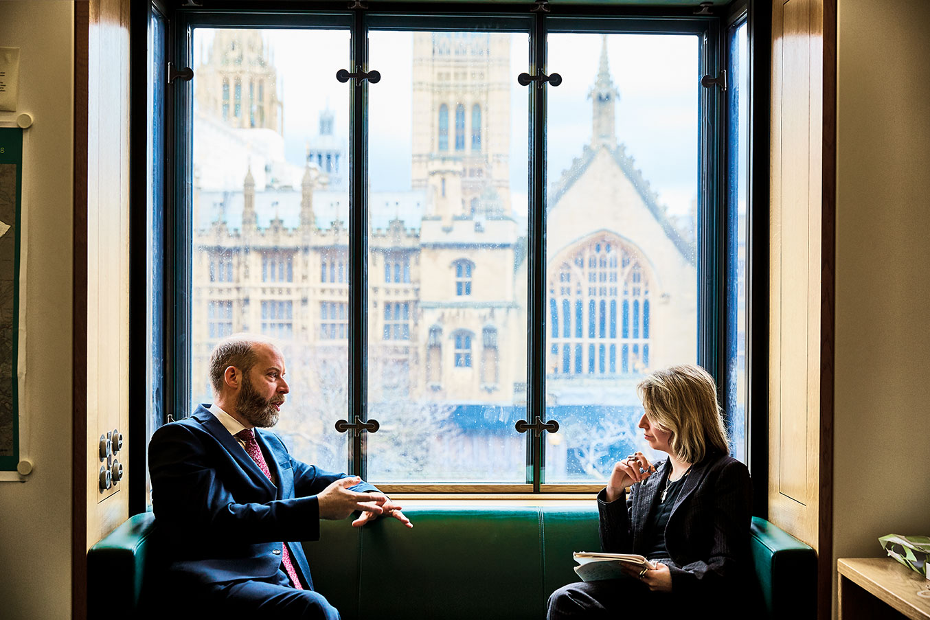 Shadow business secretary Jonathan Reynolds and Tali Fraser